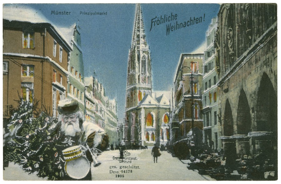 Postkarte: Fröhliche Weihnachten (Stadtmuseum Münster CC BY-NC-SA)