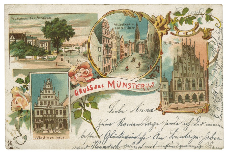 Postkarte: Gruß aus Münster (Stadtmuseum Münster CC BY-NC-SA)