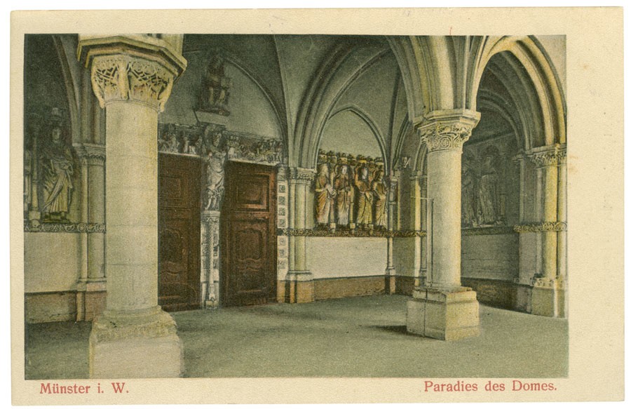 Postkarte: Das Paradies im Dom (Stadtmuseum Münster CC BY-NC-SA)