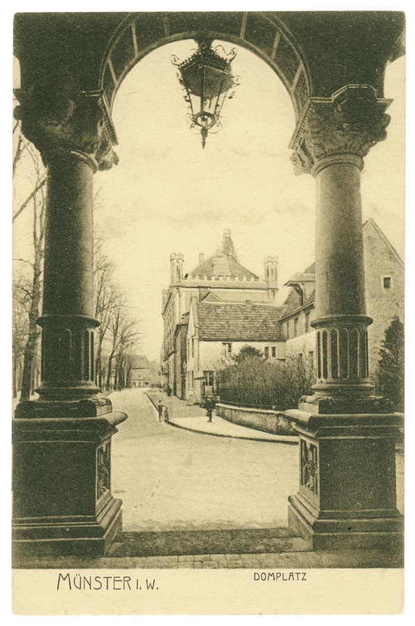 Postkarte: Das Ständehaus von der Akademie aus (Stadtmuseum Münster CC BY-NC-SA)