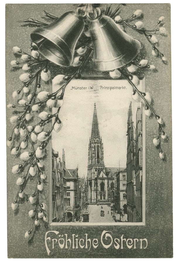 Postkarte: Fröhliche Ostern (Stadtmuseum Münster CC BY-NC-SA)
