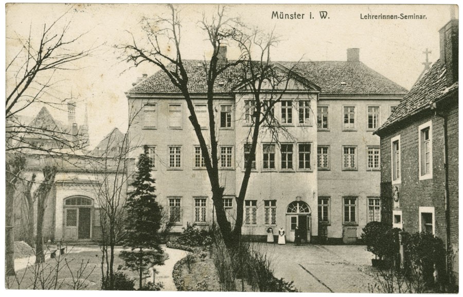 Postkarte: Lehrerinnenseminar (Stadtmuseum Münster CC BY-NC-SA)