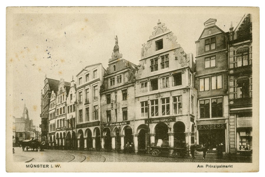 Postkarte: Prinzipalmarkt (Stadtmuseum Münster CC BY-NC-SA)