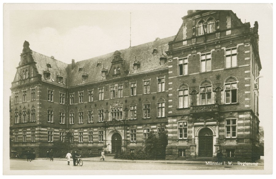 Postkarte: Regierung (Stadtmuseum Münster CC BY-NC-SA)