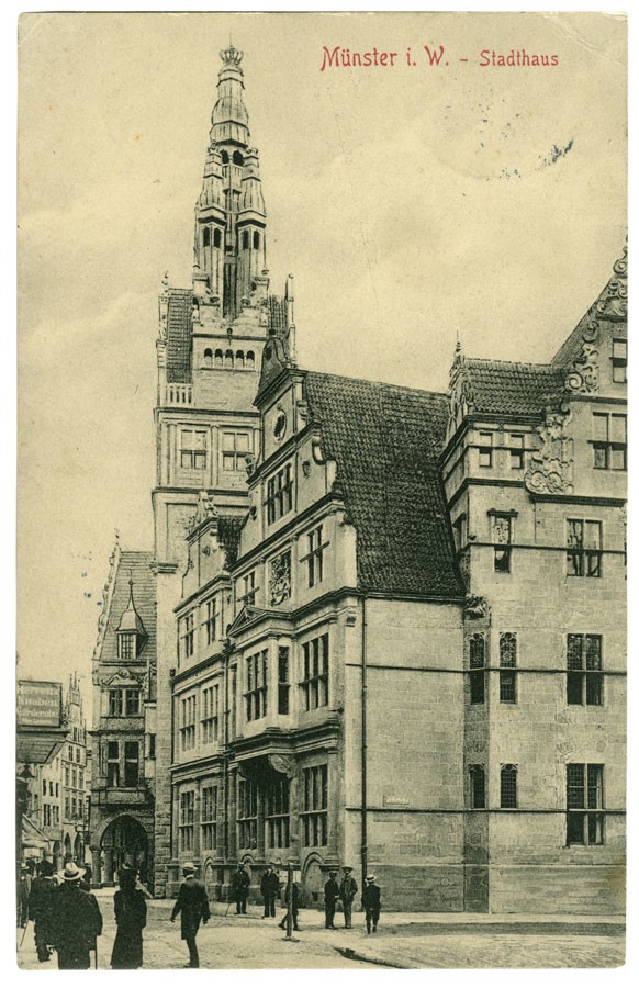 Postkarte: Stadthaus (Stadtmuseum Münster CC BY-NC-SA)