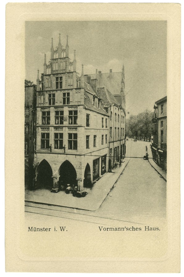 Postkarte: Vormannsches Haus (Stadtmuseum Münster CC BY-NC-SA)