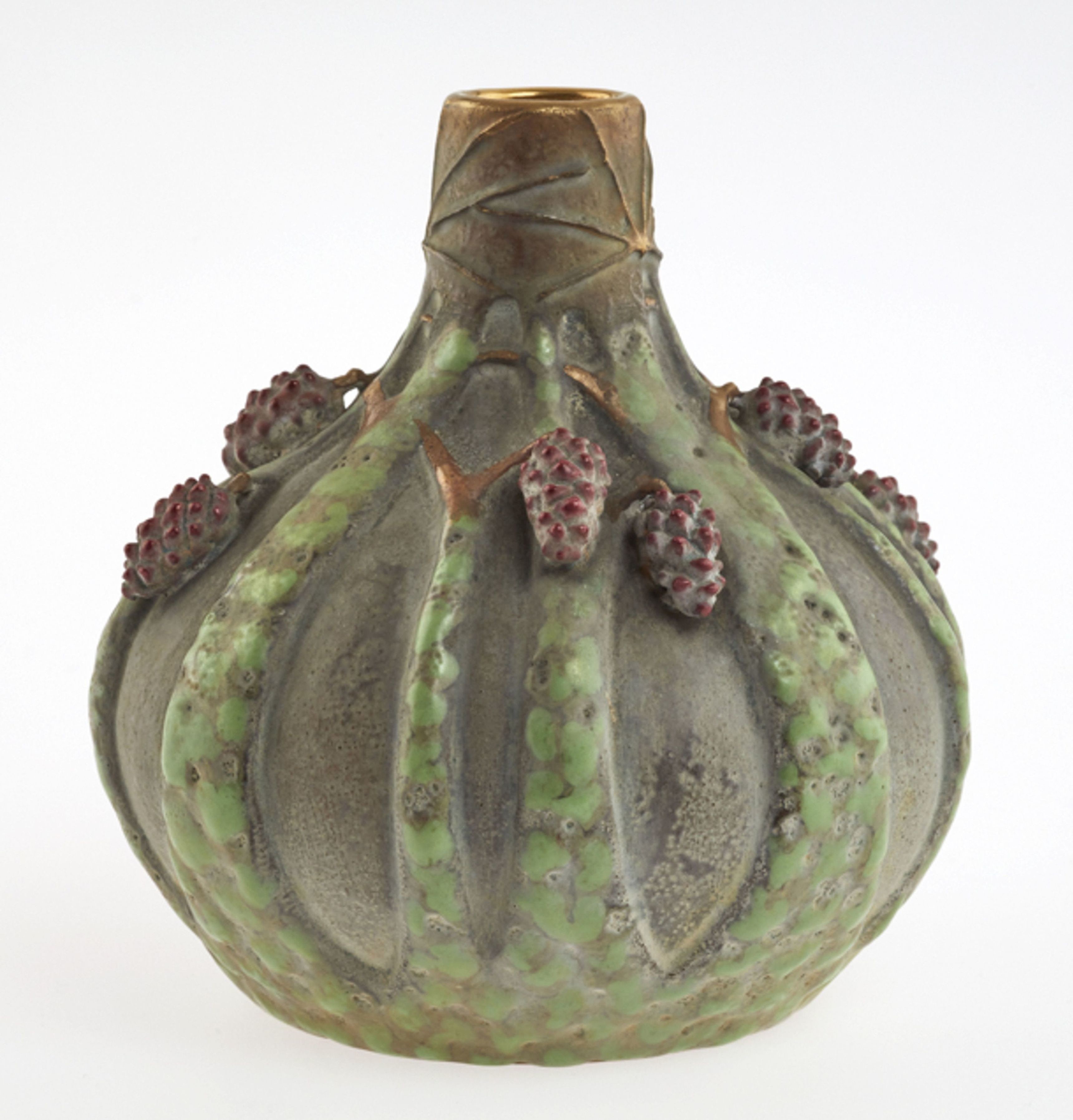 Vase mit plastischem Beerendekor (Museum für Kunst und Kulturgeschichte der Stadt Dortmund CC BY-NC-SA)