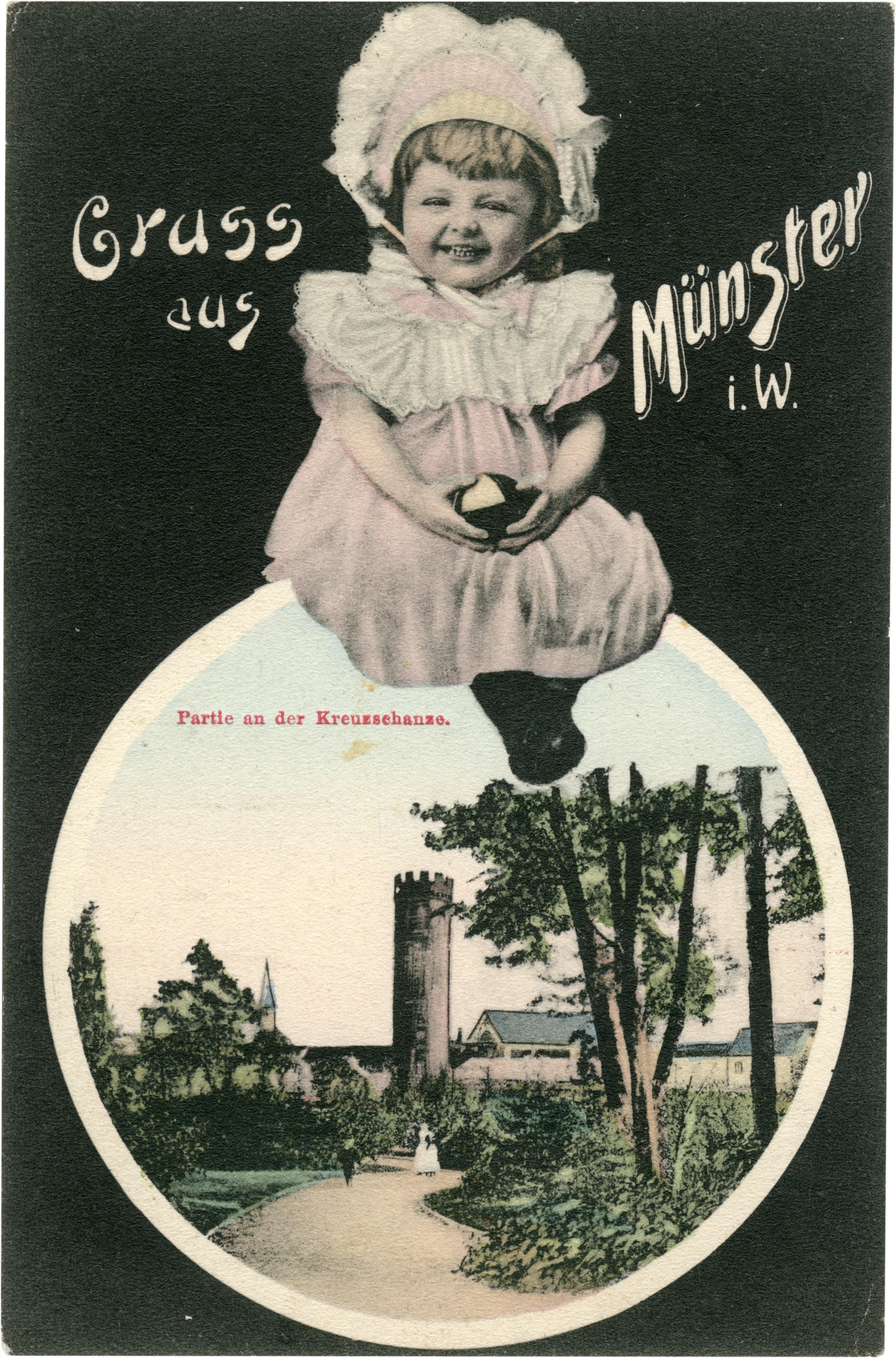 Postkarte: Gruss aus Münster i. W. (Stadtmuseum Münster CC BY-NC-SA)