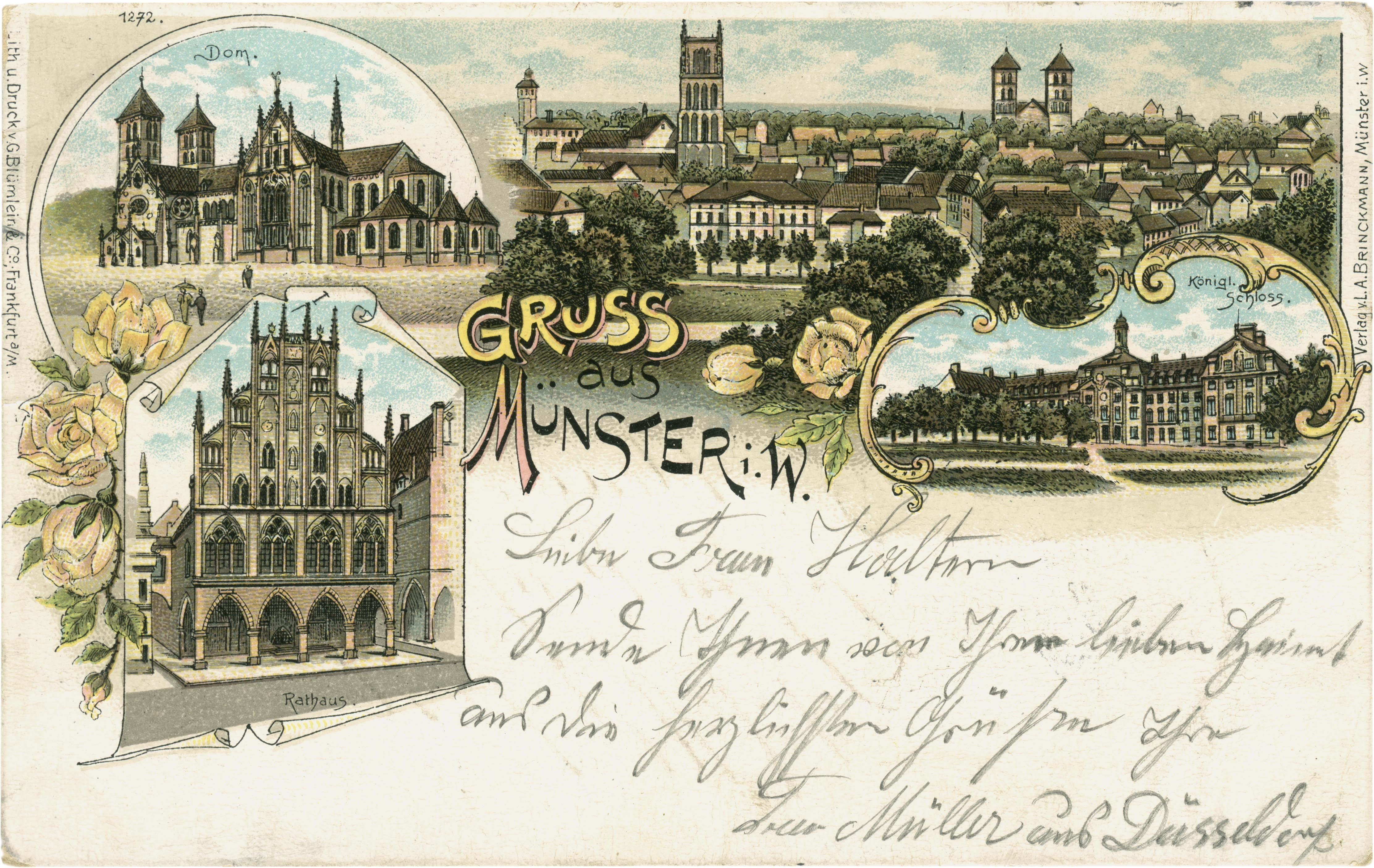 Postkarte: Gruß aus Münster (Stadtmuseum Münster CC BY-NC-SA)