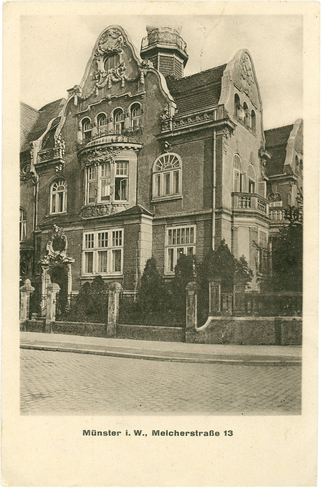 Postkarte: Wohnhaus Melchersstraße 13 (Stadtmuseum Münster CC BY-NC-SA)