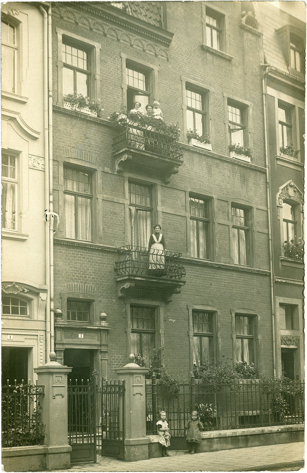 Postkarte: Wohnhaus Dettenstraße 3 (Stadtmuseum Münster CC BY-NC-SA)