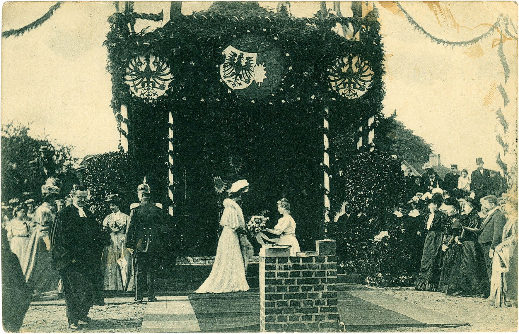 Postkarte: Begrüßung der Prinzessin Viktoria zu Schaumburg-Lippe (Stadtmuseum Münster CC BY-NC-SA)