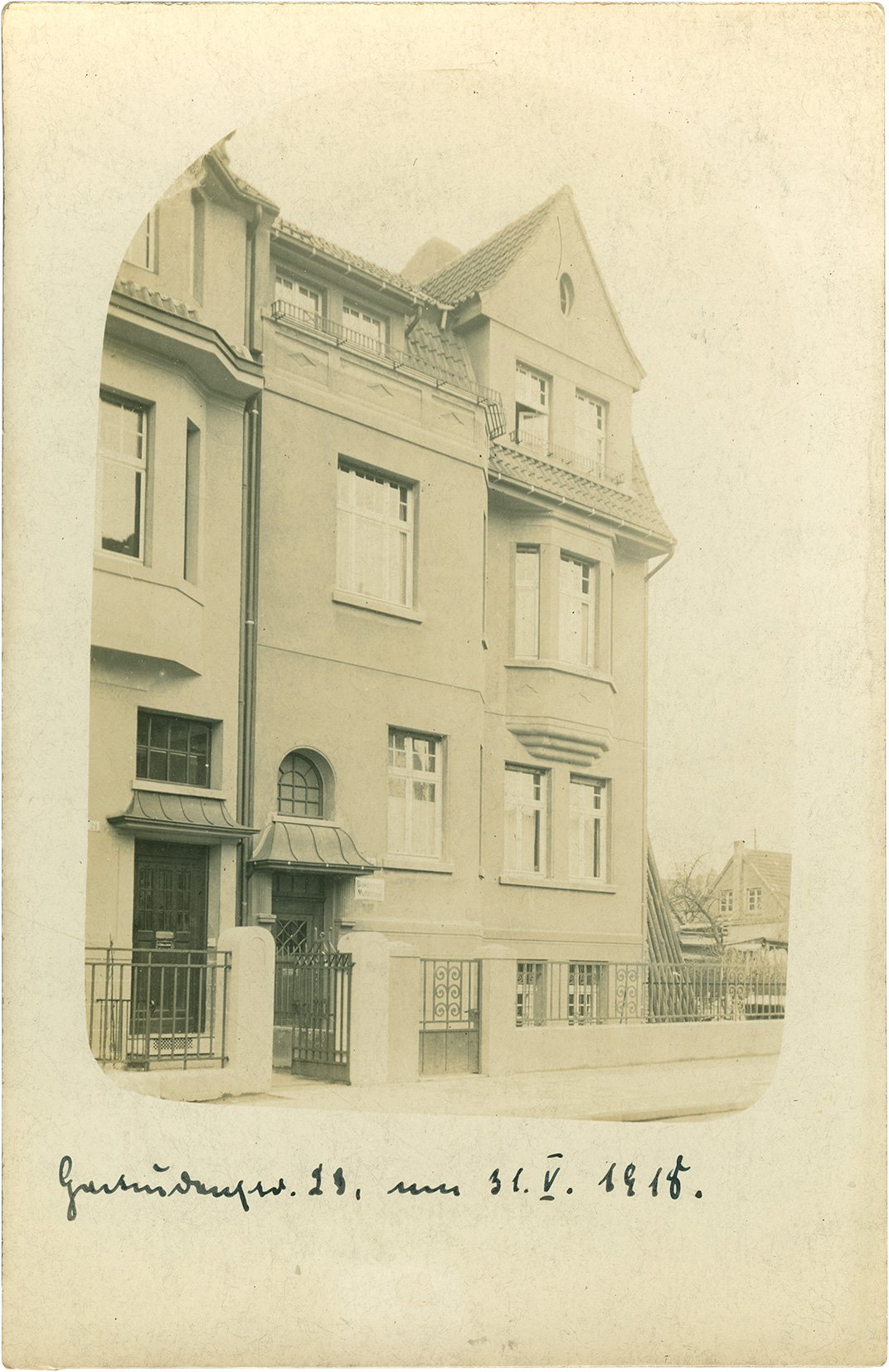 Postkarte: Wohnhaus Gertrudenstraße 23 (Stadtmuseum Münster CC BY-NC-SA)