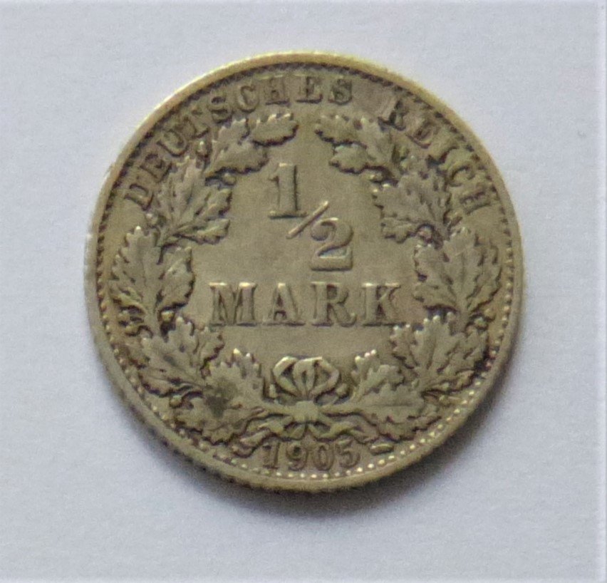 1/2-Mark-Münze (Städt. Hellweg-Museum Geseke CC BY-NC-SA)