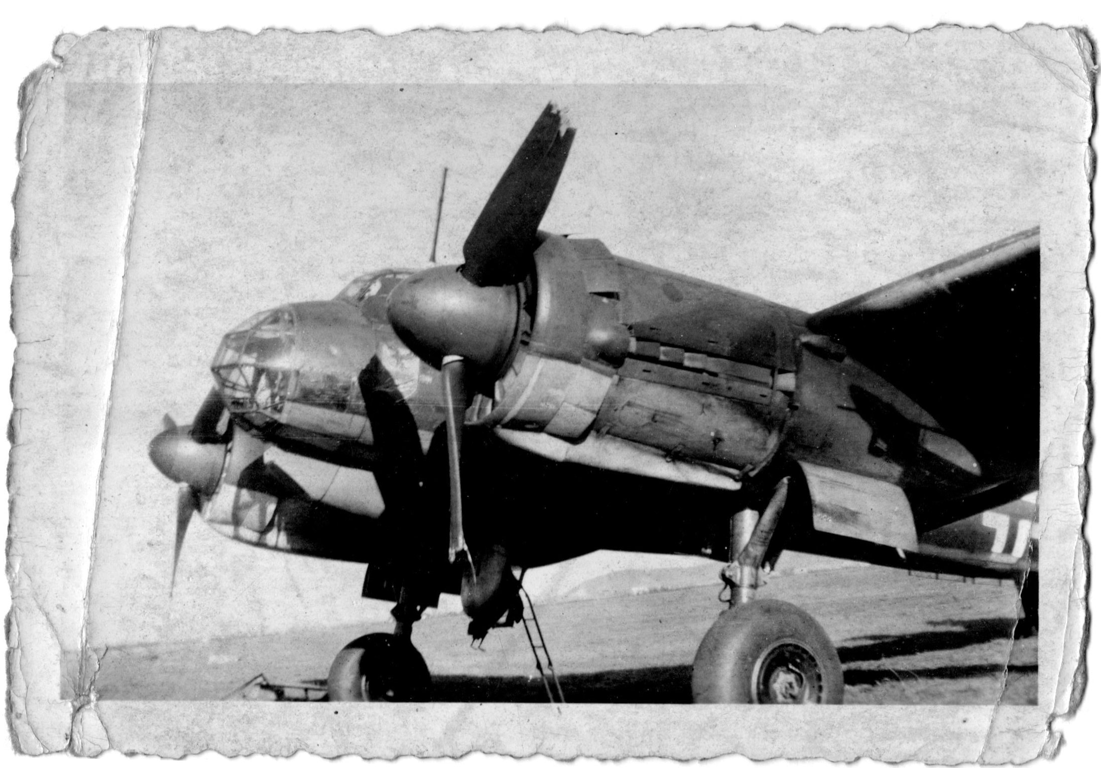 Foto eines Flugzeugs (Ju-88-Photo) (Städt. Hellweg-Museum Geseke CC BY-NC-SA)