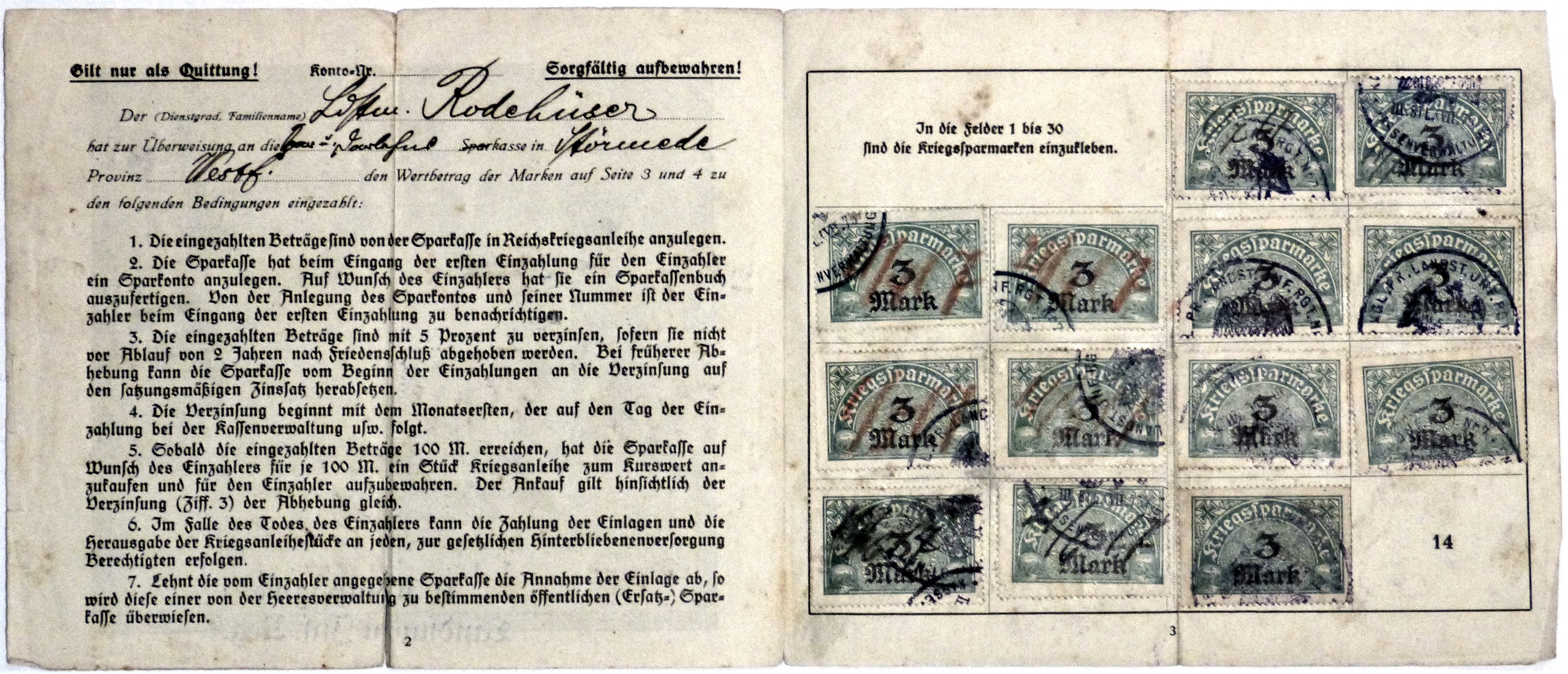 Faltblatt Kriegsanleihe (Städt. Hellweg-Museum Geseke CC BY-NC-SA)