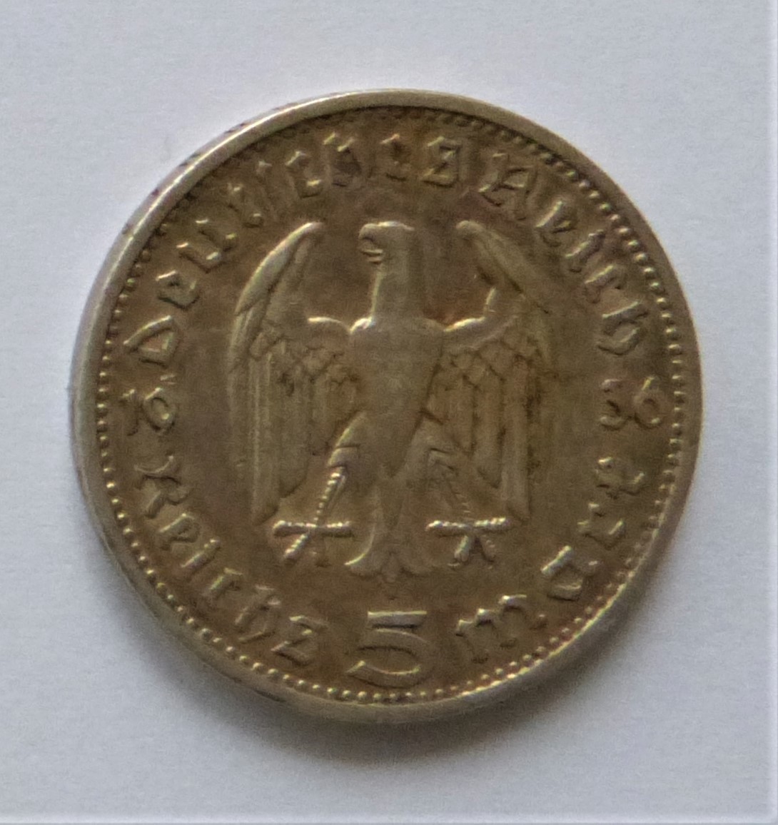 Münze: 5-Mark-Stück (Städt. Hellweg-Museum Geseke CC BY-NC-SA)