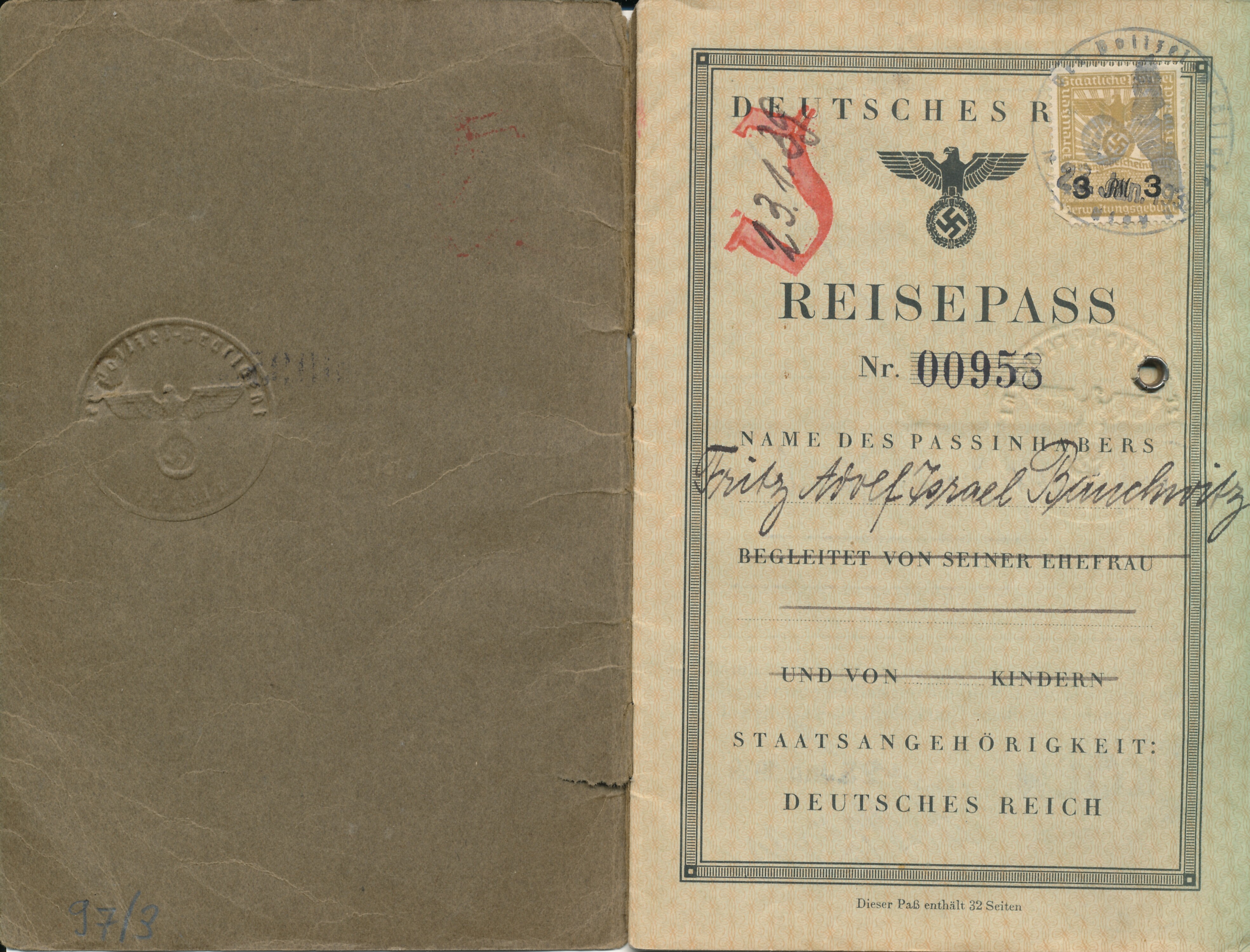 Reisepass (Thomas Ridder/Jüdisches Museum Westfalen Dorsten CC BY-NC-SA)