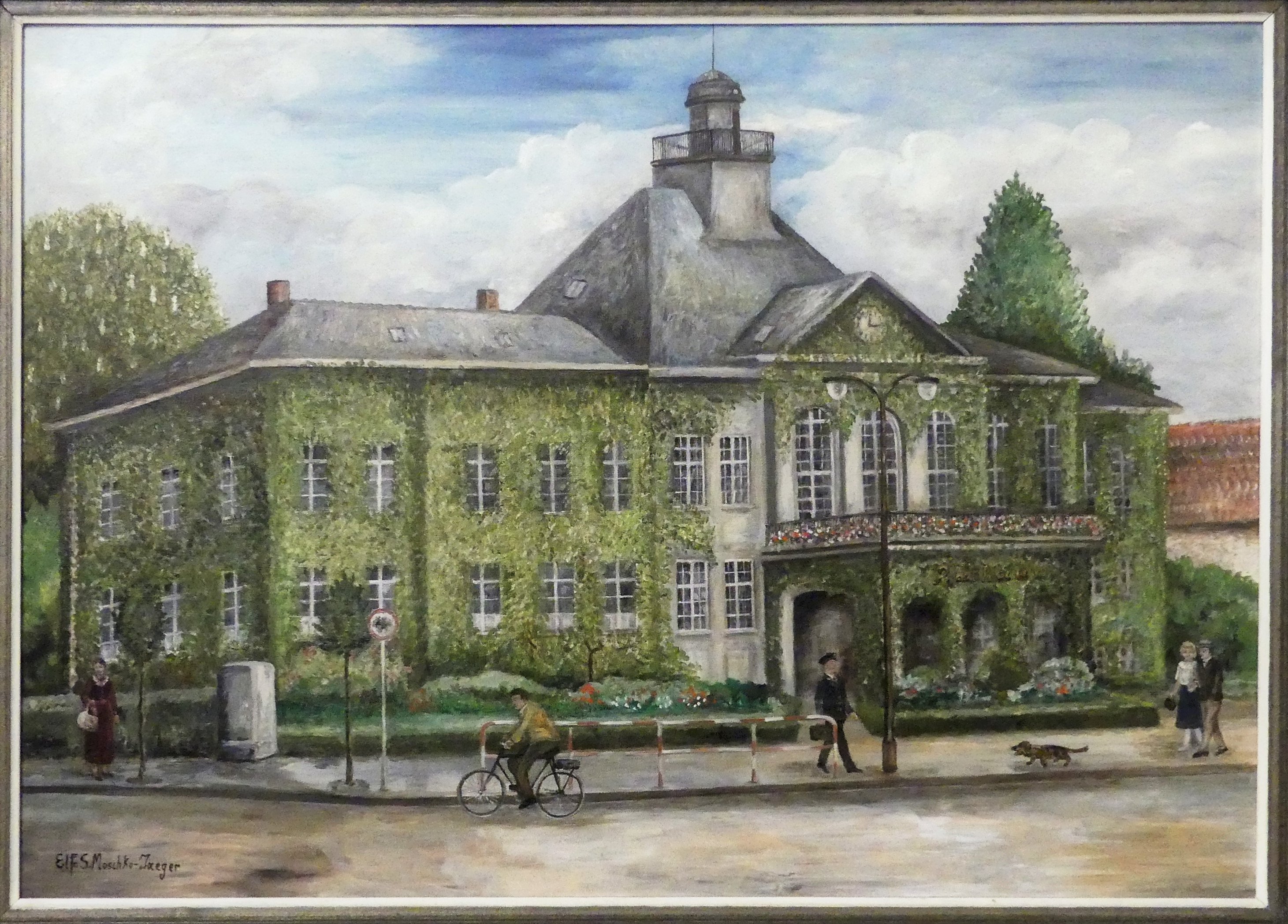 Ölgemälde: Rathaus in Unna (Hellweg-Museum Unna CC BY-NC-SA)