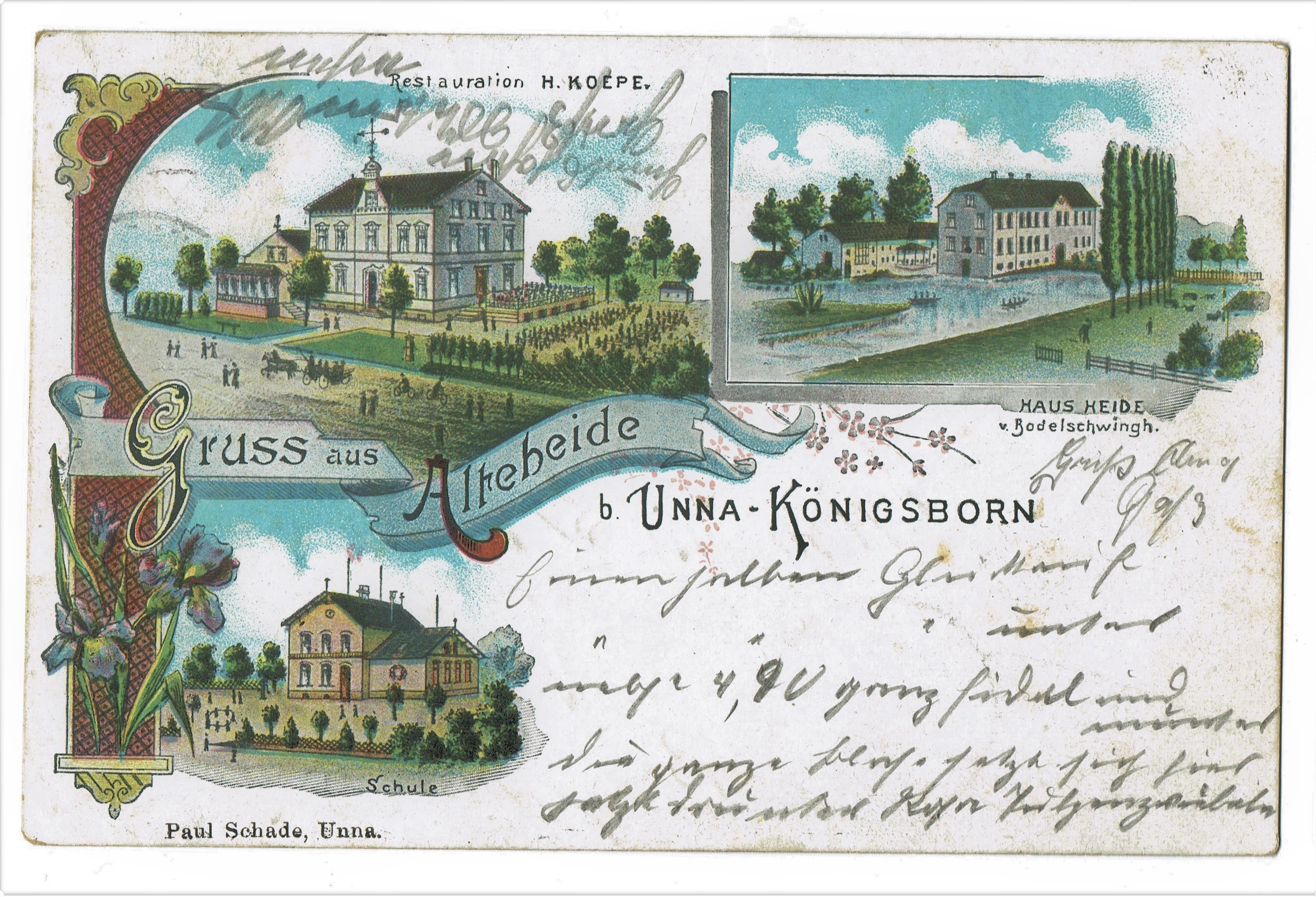 Postkarte "Gruß aus Alteheide b. Unna-Königsborn" (Hellweg-Museum Unna CC BY-NC-SA)