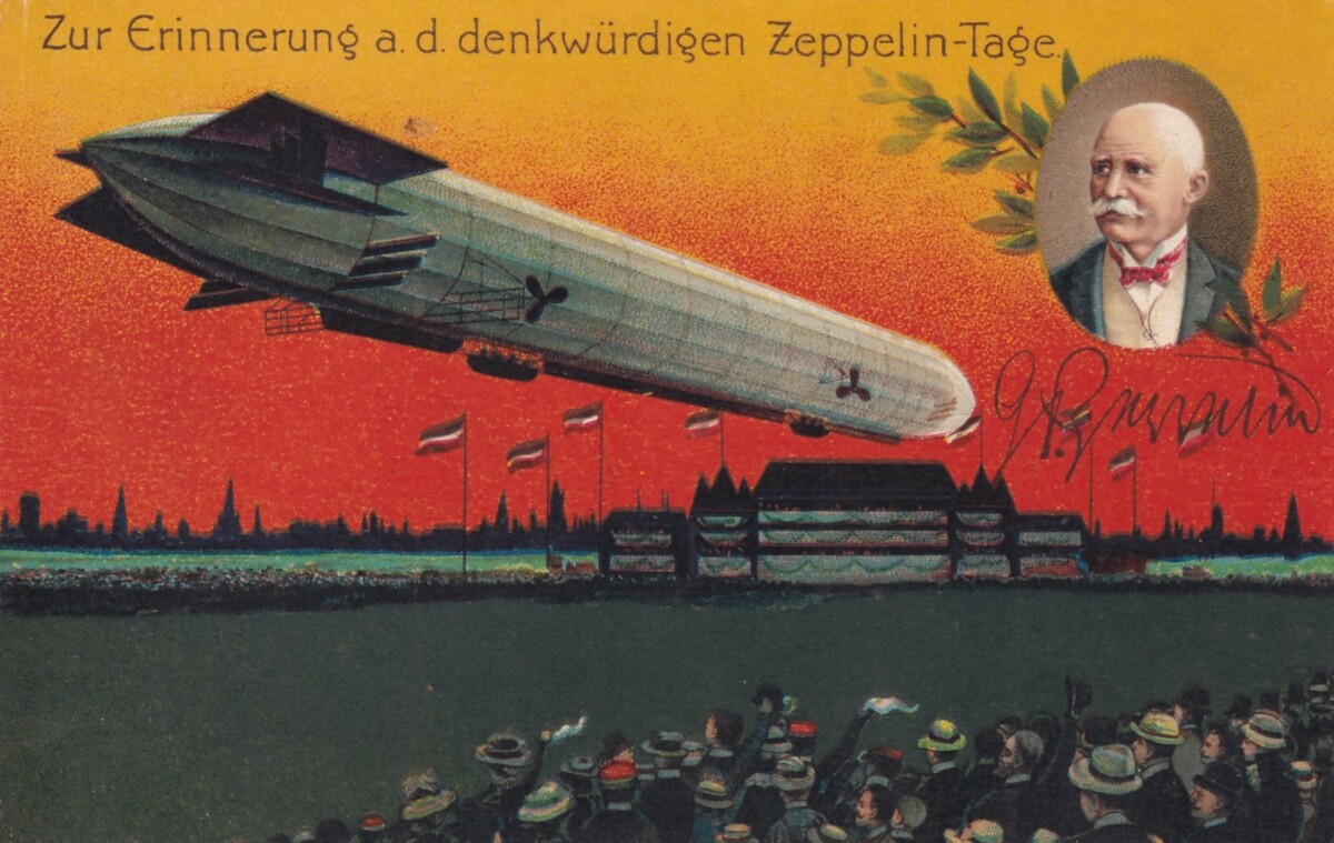 Ansichtskarte zum Berliner Zeppelin-Tag (1909) (M.-A. Trappe CC BY-NC-SA)