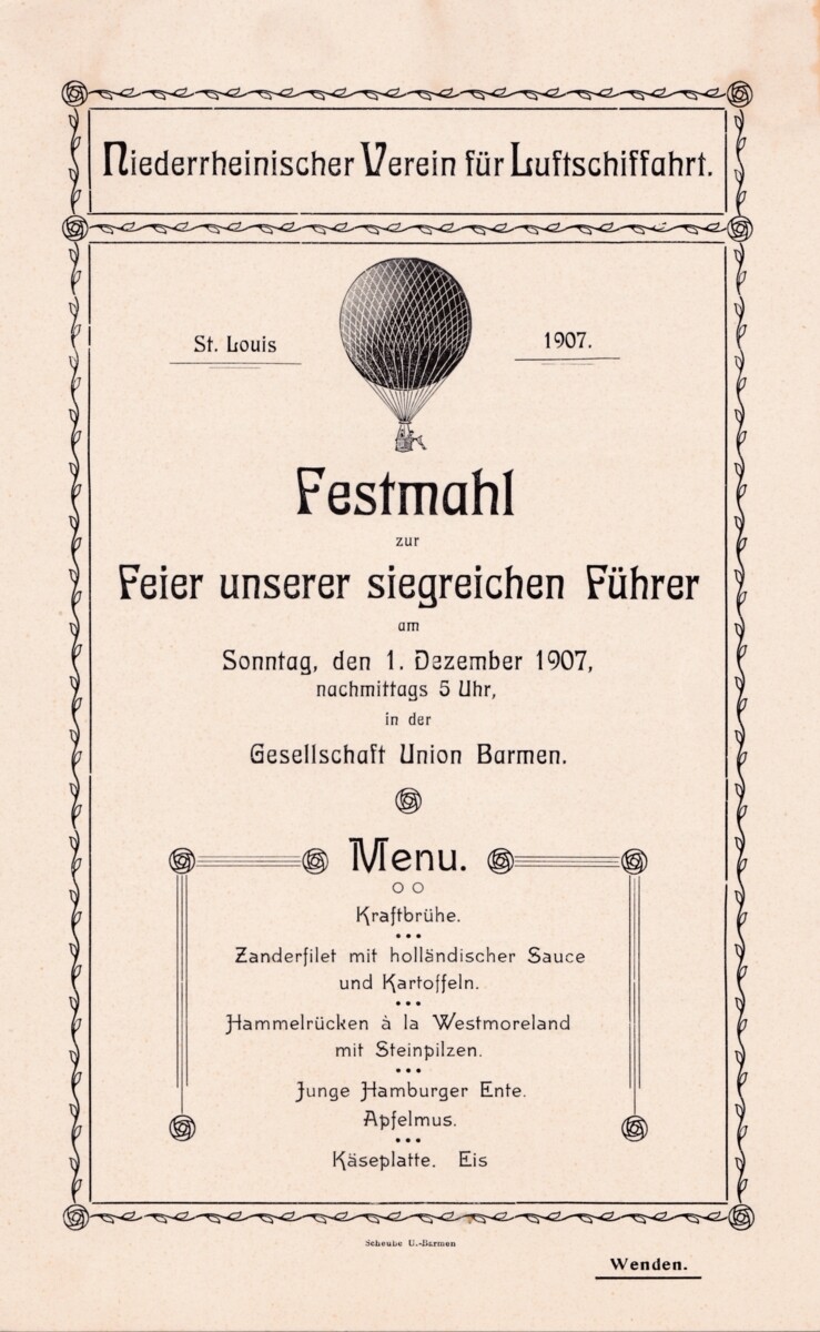 SpeisekarteSpeisekarte eines Festmals für Oskar Erbslöh (M.-A. Trappe CC BY-NC-SA)