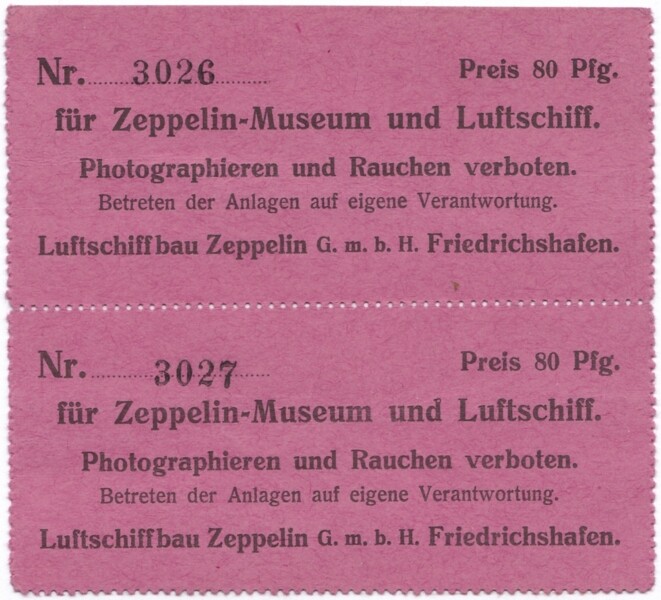 Eintrittskarte für Zeppelin-Museum und Luftschiff (M.-A. Trappe CC BY-NC-SA)