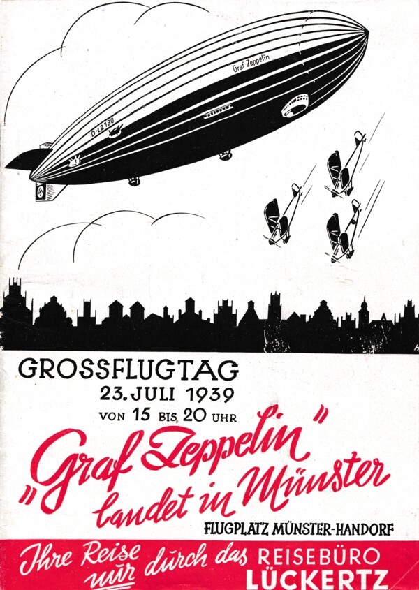 Landungsfahrt LZ 130 - GRAF ZEPPELIN II nach Münster, 23. Juli 1939 (M.-A. Trappe CC BY-NC-SA)