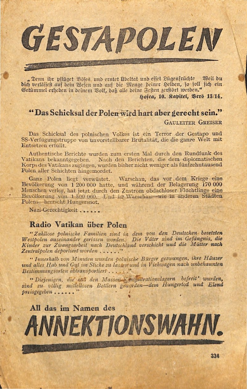 Propagandaflugblatt: [334-1940] Gestapolen (Moritz-Adolf Trappe | Sammlung Luftfahrt.Industrie.Westfalen CC BY-NC-SA)