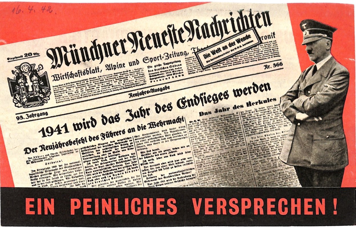 Propagandaflugblatt: 530 [1941] Aus dem Führerhauptquartier (Moritz-Adolf Trappe | Sammlung Luftfahrt.Industrie.Westfalen CC BY-NC-SA)