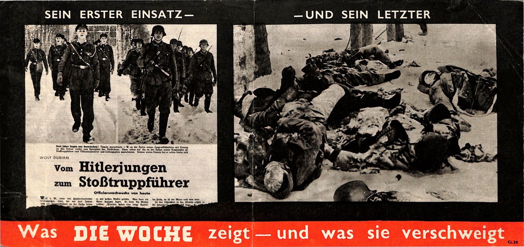 Propagandaflugblatt: G.18 [1942] Sein erster Einsatz - und sein letzter (Moritz-Adolf Trappe | Sammlung Luftfahrt.Industrie.Westfalen CC BY-NC-SA)