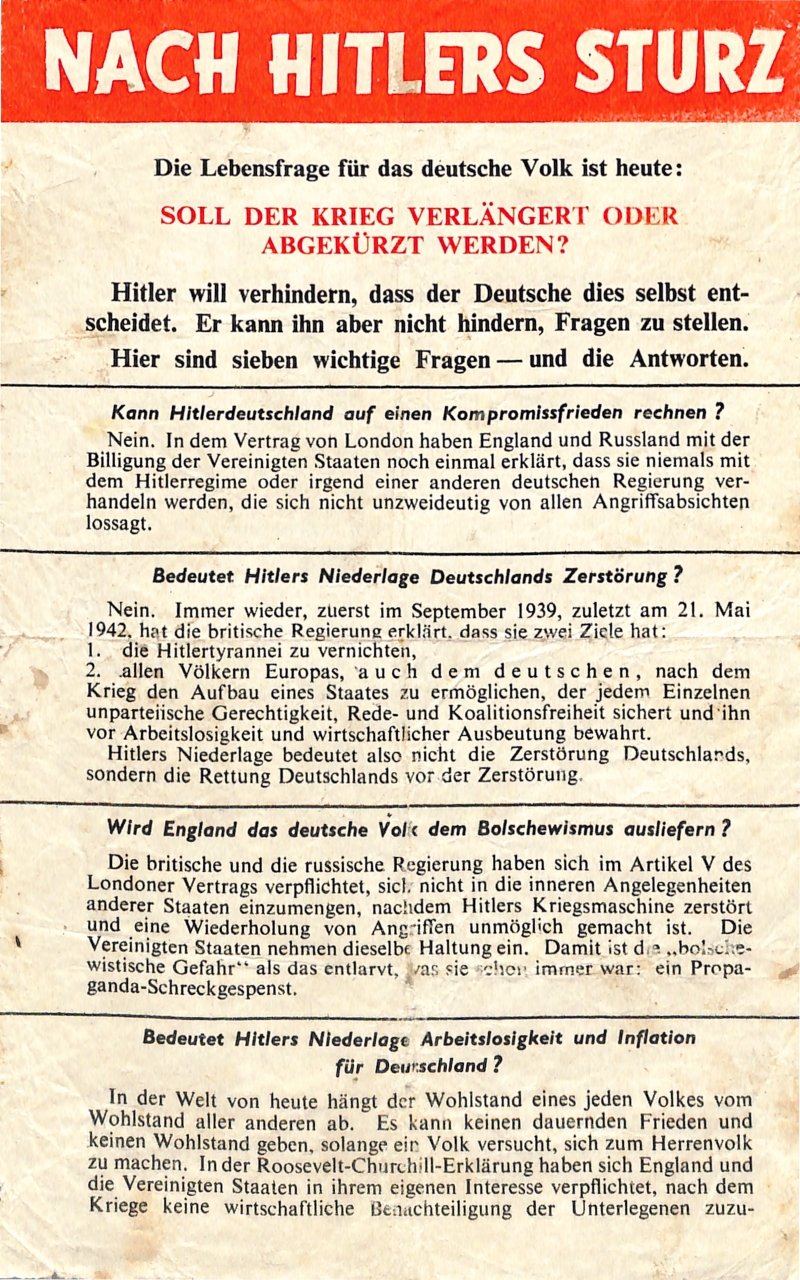 Propagandaflugblatt: G.39 [1942] Nach Hitlers Sturz (Moritz-Adolf Trappe | Sammlung Luftfahrt.Industrie.Westfalen CC BY-NC-SA)