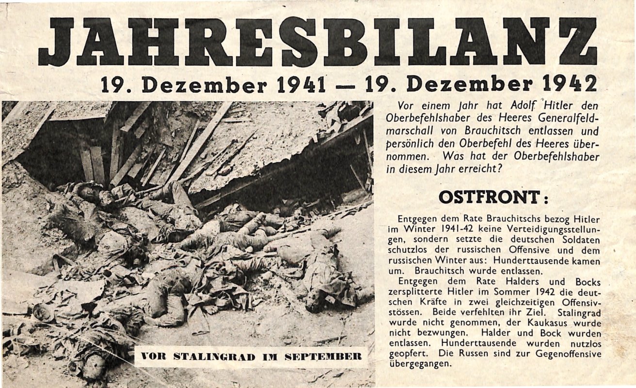 Propagandaflugblatt: G.67 [1942] Jahresbilanz (Moritz-Adolf Trappe | Sammlung Luftfahrt.Industrie.Westfalen CC BY-NC-SA)