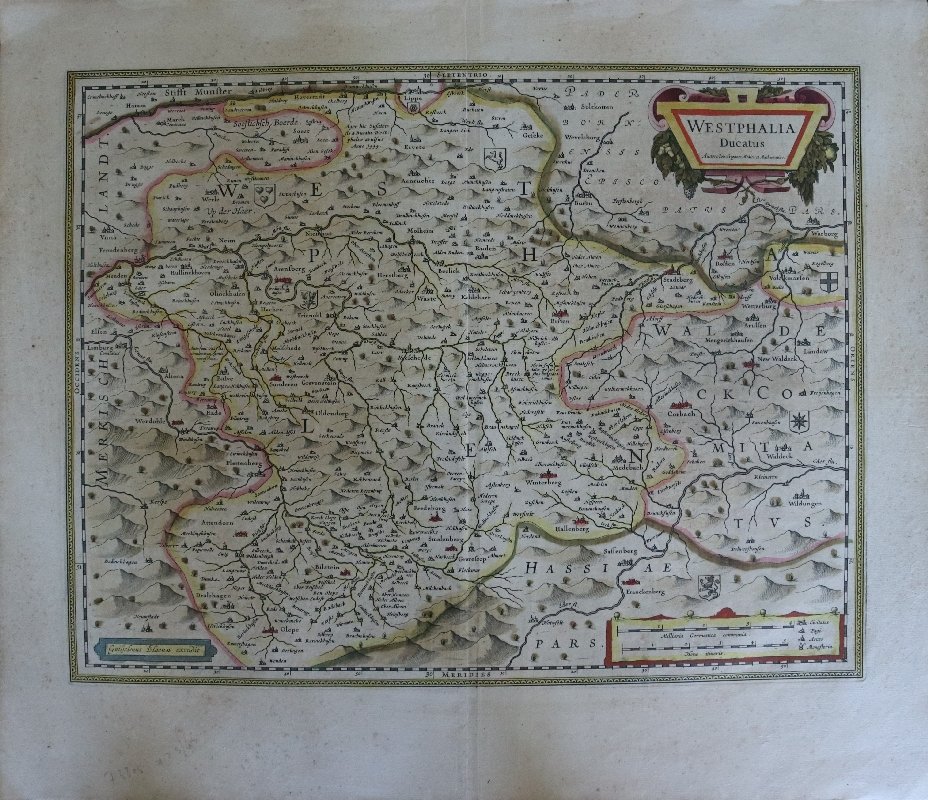 Blaeu: Westphalia Ducatus, um 1641 (Sammlung Luftfahrt.Industrie.Westfalen | Moritz-Adolf Trappe CC BY-NC-SA)