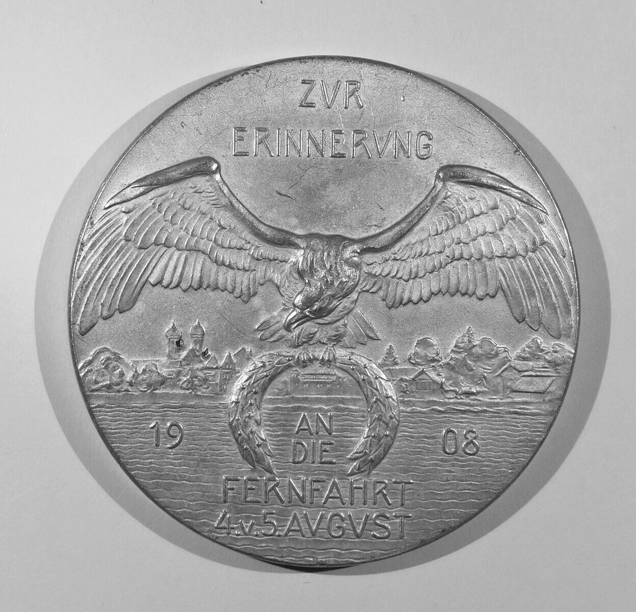 Medaille auf das Unglück des LZ 4 bei Echterdingen, 1908 (M.-A. Trappe CC BY-NC-SA)