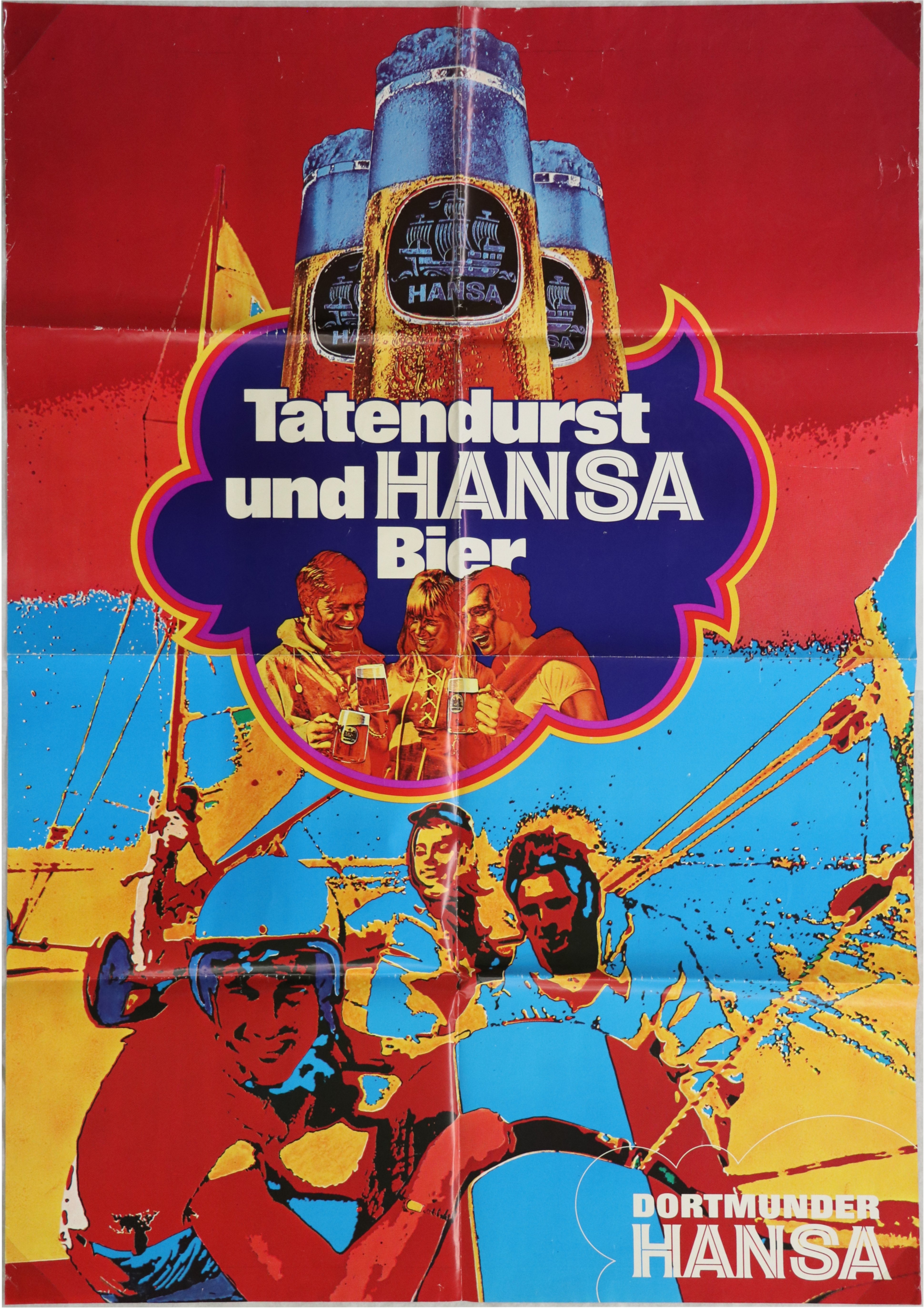 Werbeplakat der Dortmunder Hansa-Brauerei (LWL-Freilichtmuseum Hagen CC BY-NC-SA)