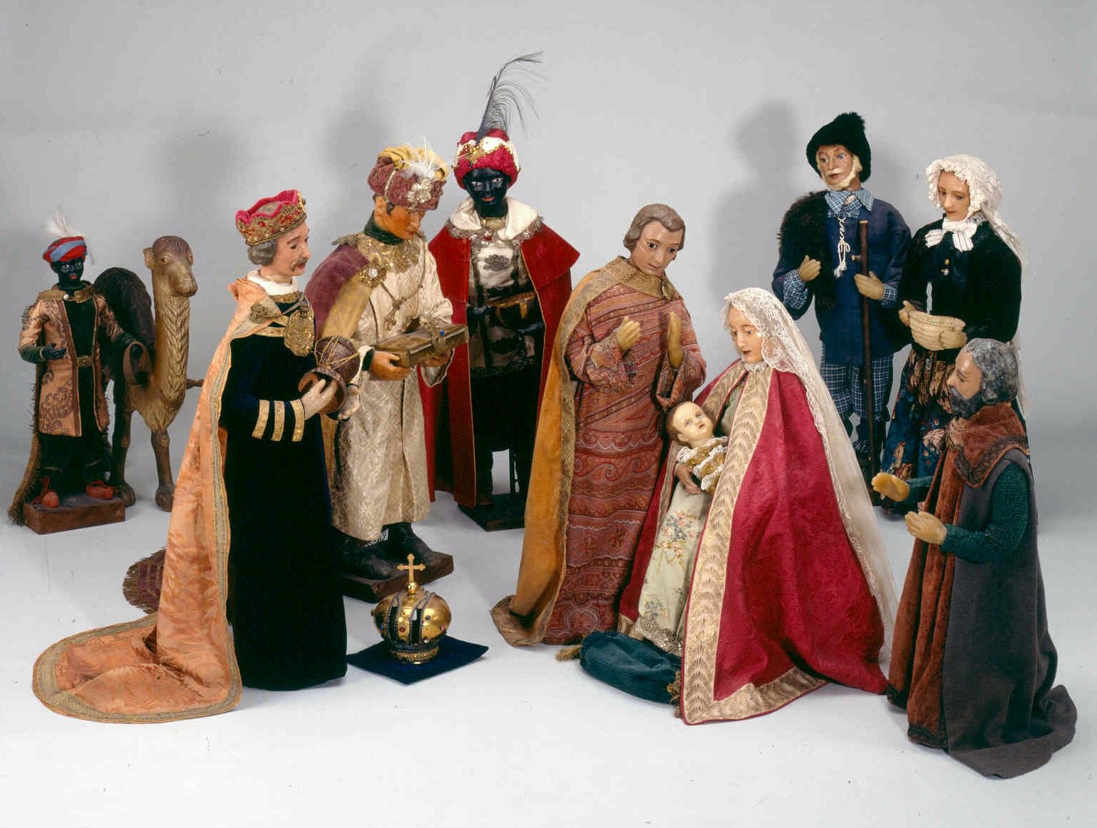 Weihnachtskrippe mit Wachsfiguren (RELíGIO – Westfälisches Museum für religiöse Kultur CC BY-NC-SA)