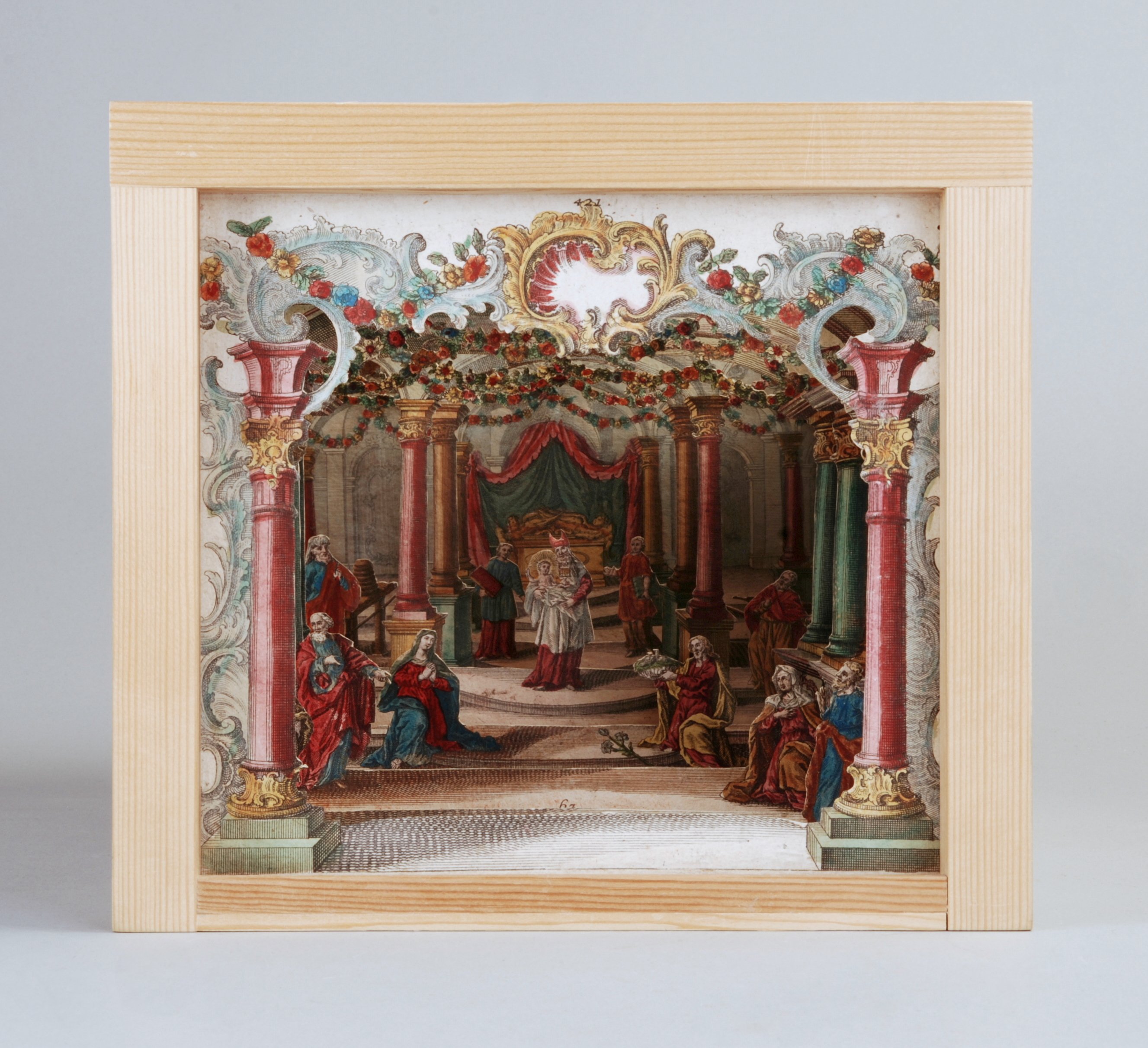 Diorama "Praesentation der Reinigung Mariae" (RELíGIO – Westfälisches Museum für religiöse Kultur CC BY-NC-SA)