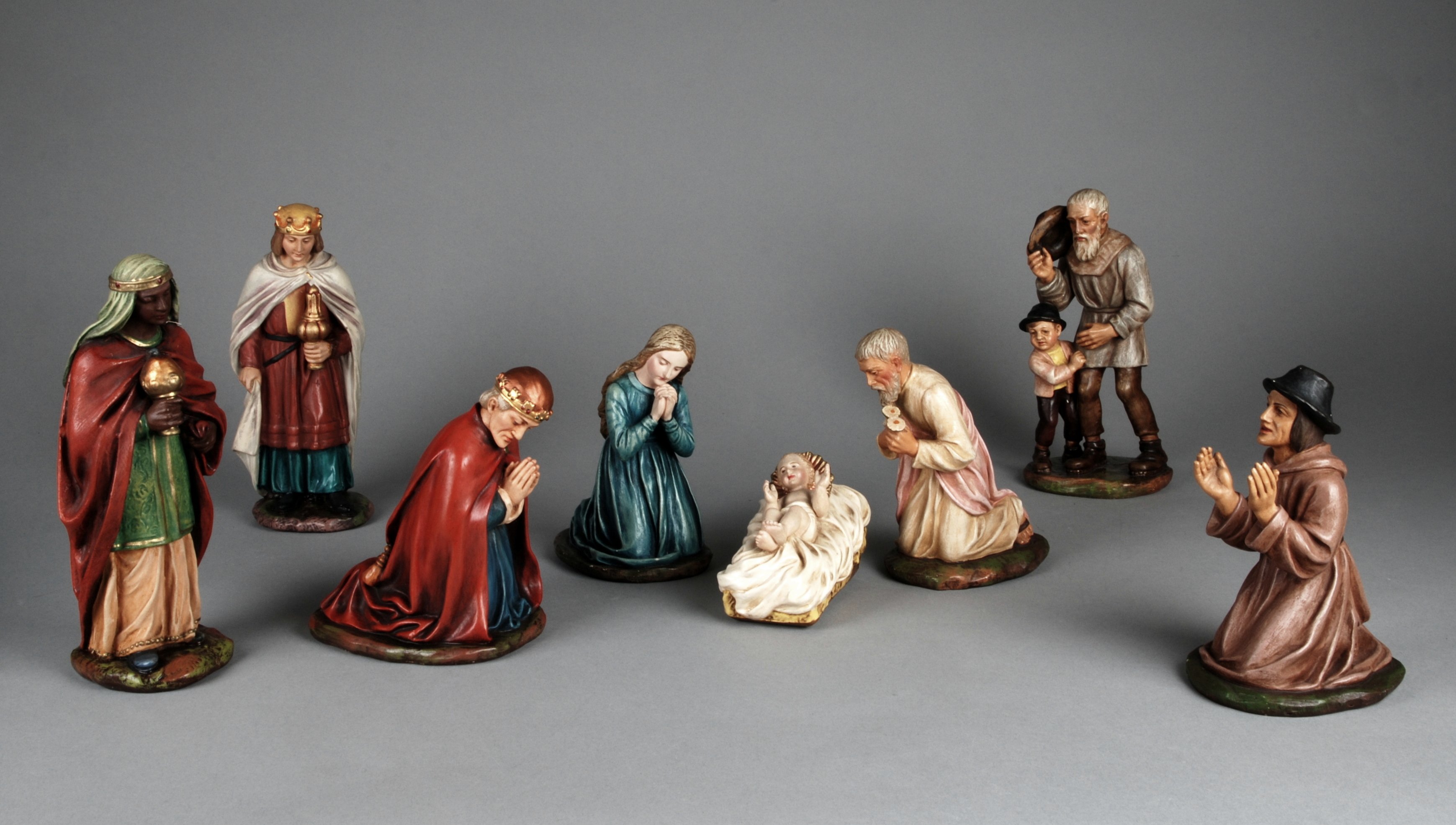 Weihnachtskrippe, "Schiestl-Krippe" (RELíGIO – Westfälisches Museum für religiöse Kultur CC BY-NC-SA)