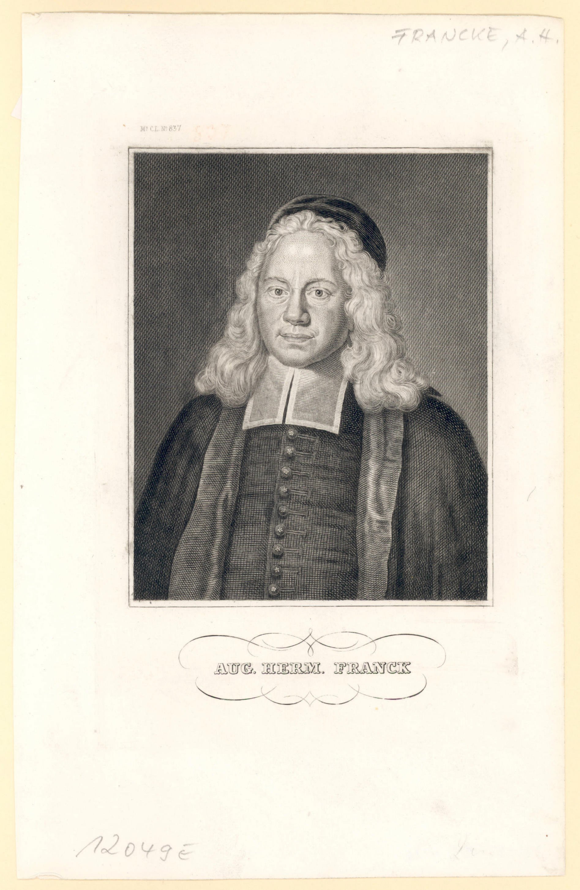 Stahlstich: "August Hermann Francke" (RELíGIO – Westfälisches Museum für religiöse Kultur CC BY-NC-SA)