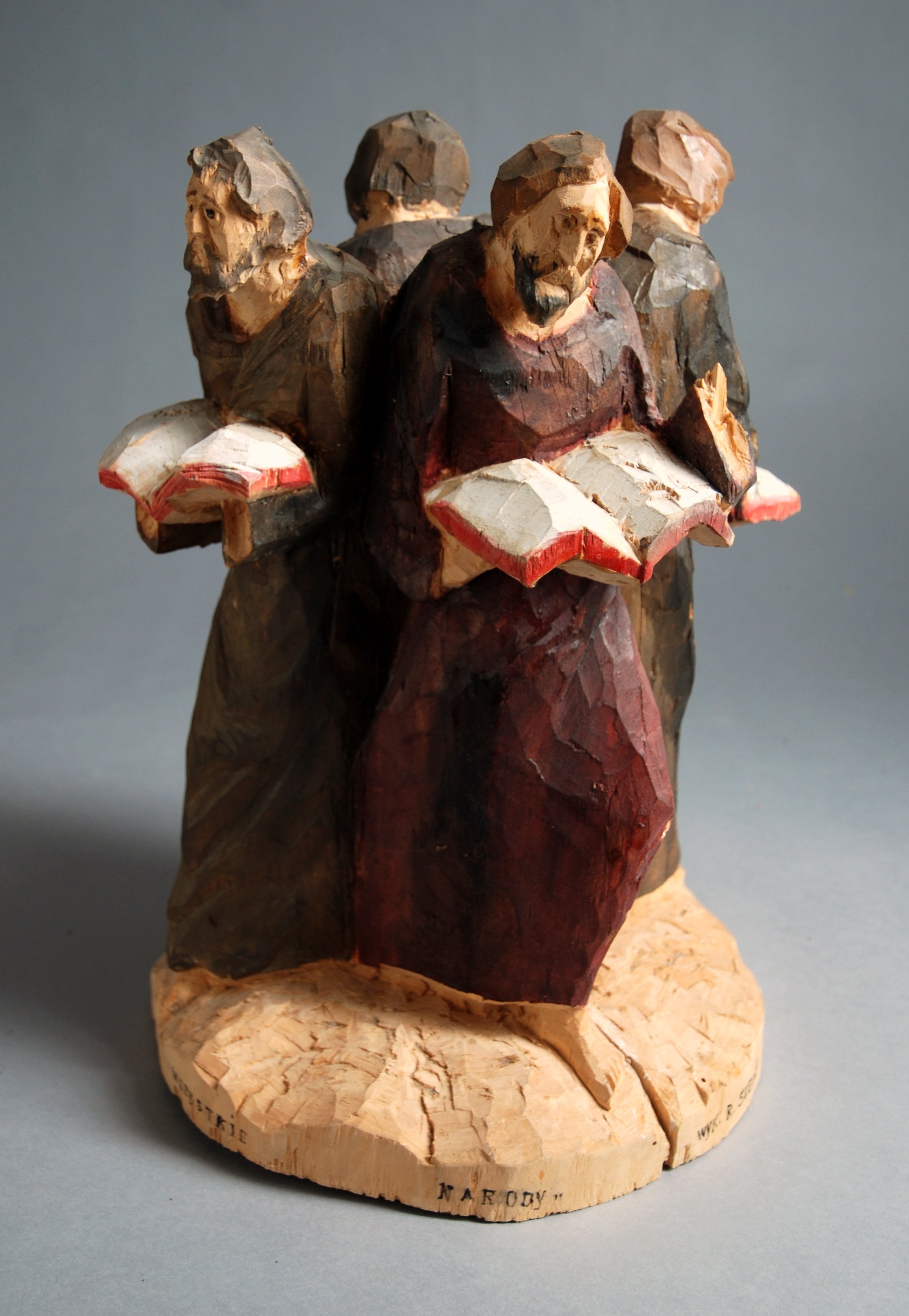 Holzskulptur: "Die vier Evangelisten" (RELíGIO – Westfälisches Museum für religiöse Kultur CC BY-NC-SA)