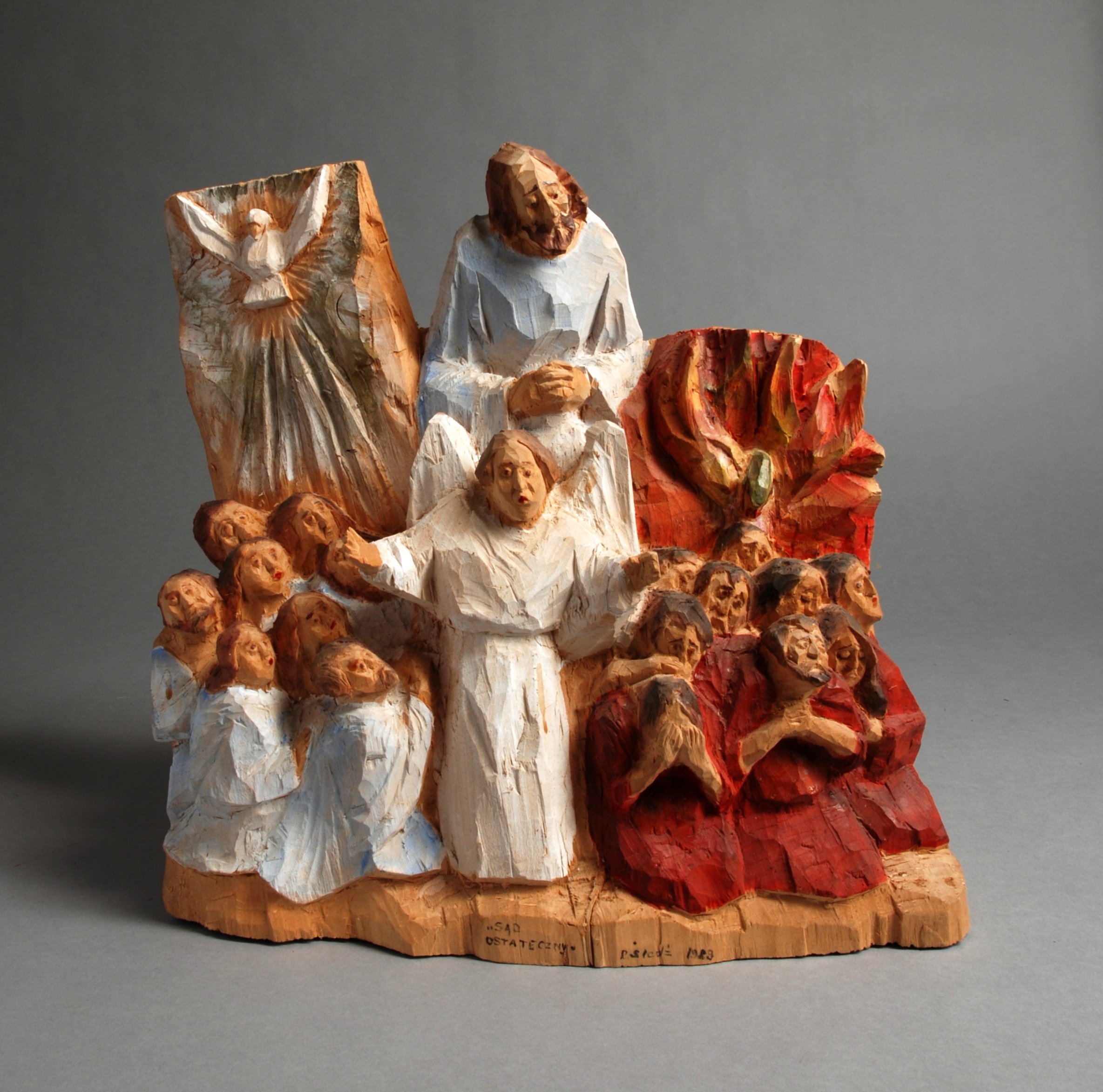 Holzskulptur: "Vom Weltgericht" (RELíGIO – Westfälisches Museum für religiöse Kultur CC BY-NC-SA)