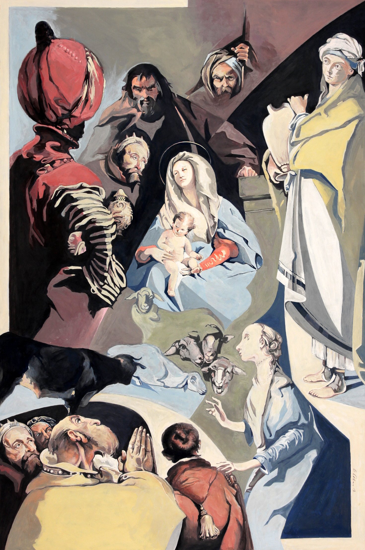 Gemälde: "Tiepolo-Variation" (RELíGIO – Westfälisches Museum für religiöse Kultur CC BY-NC-SA)