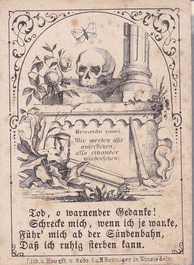 Kupferstich: "Memento mori" (RELíGIO – Westfälisches Museum für religiöse Kultur CC BY-NC-SA)