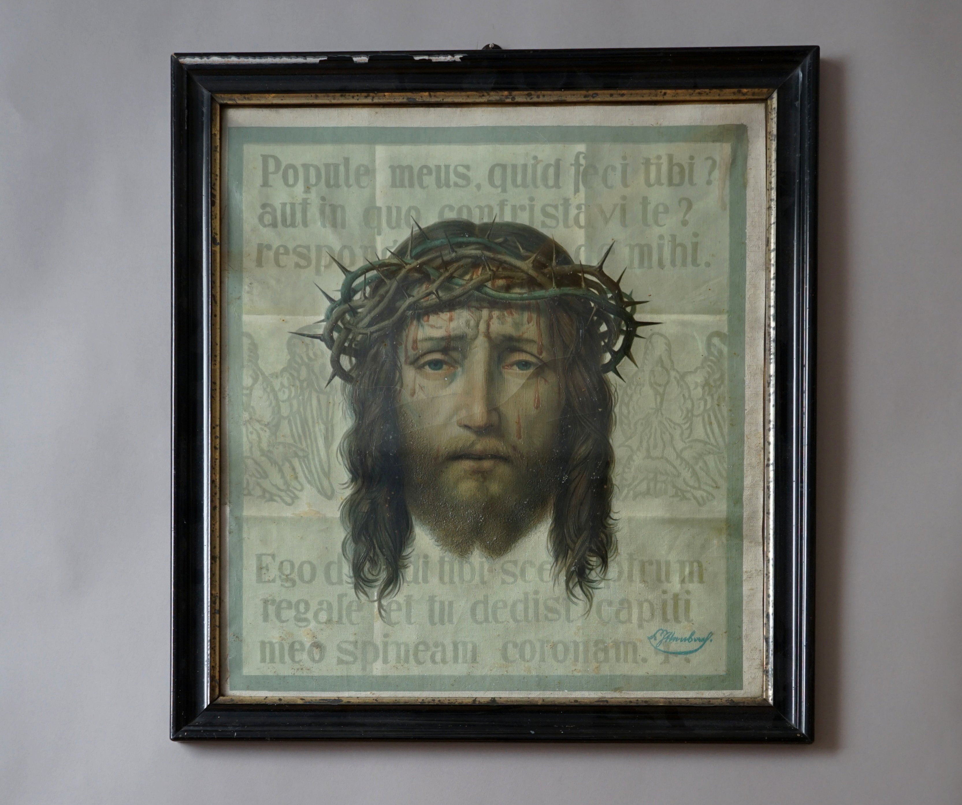 Wandbild: "Schweißtuch Jesu" (RELíGIO – Westfälisches Museum für religiöse Kultur CC BY-NC-SA)