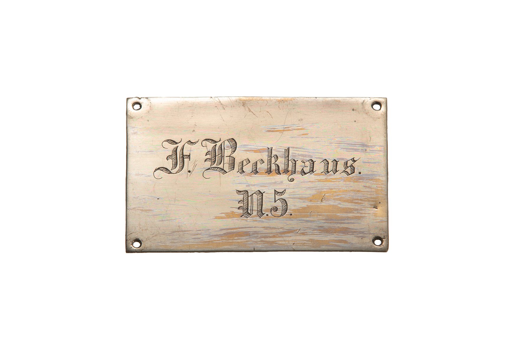 Kirchensitzschild von F. Beckhaus (Stadtmuseum Iserlohn CC BY-NC-SA)