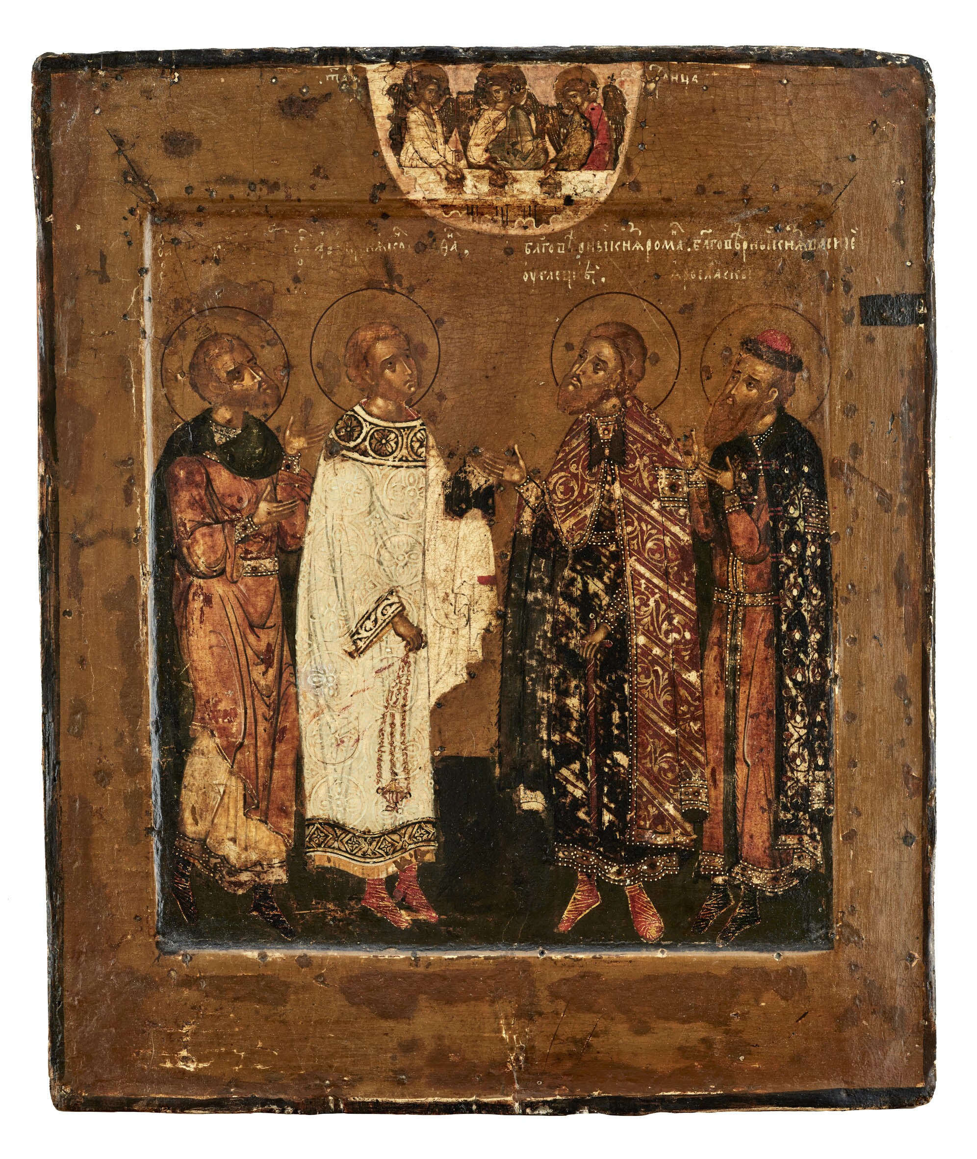 Ikone: Heiliger Stephanos und die Fürsten Romanos und Vasilij (Ikonen-Museum Recklinghausen CC BY-NC-SA)