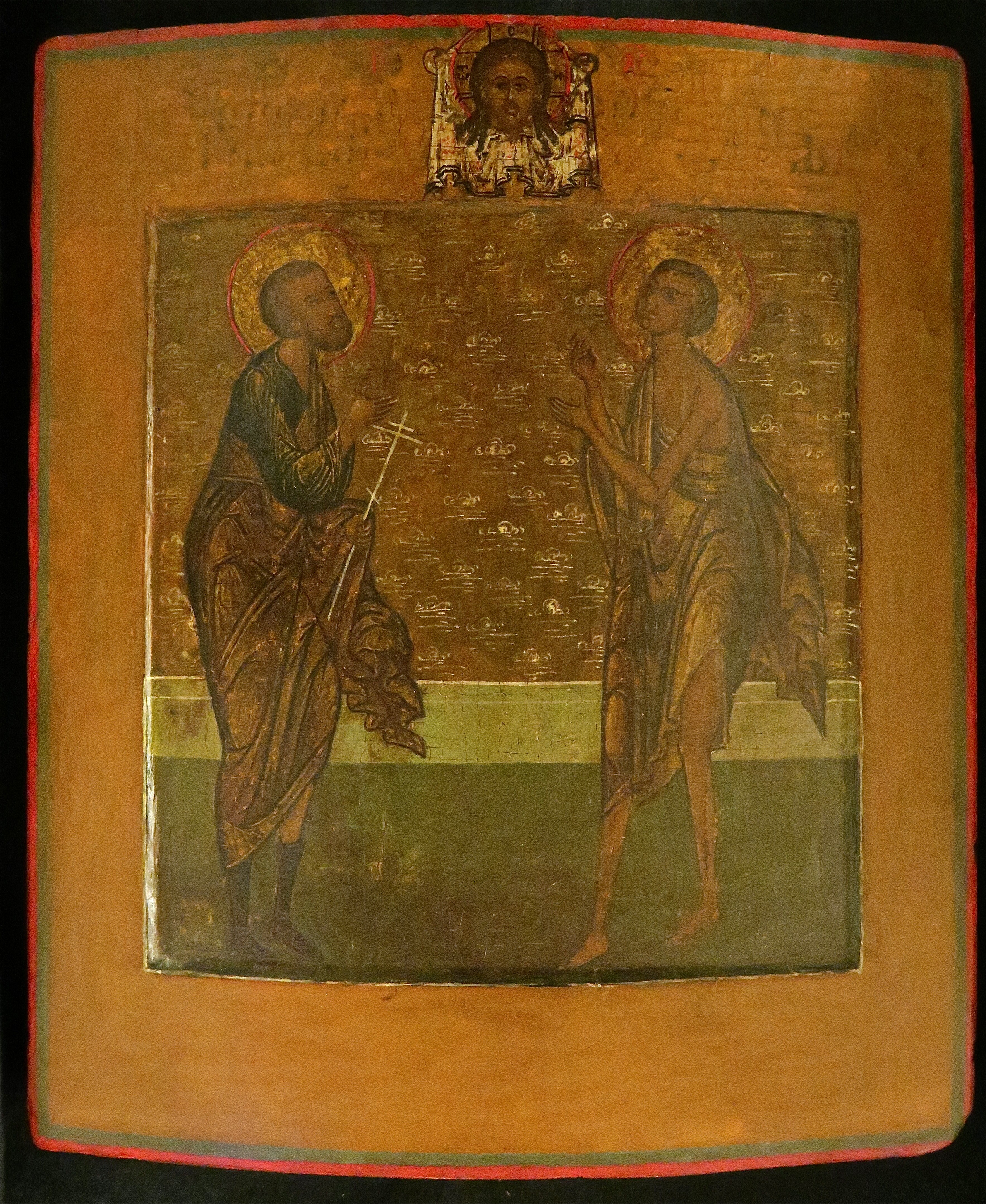 Ikone: Heilige Narren in Christo Prokopij und Johannes von Ustjug (Ikonen-Museum Recklinghausen CC BY-NC-SA)