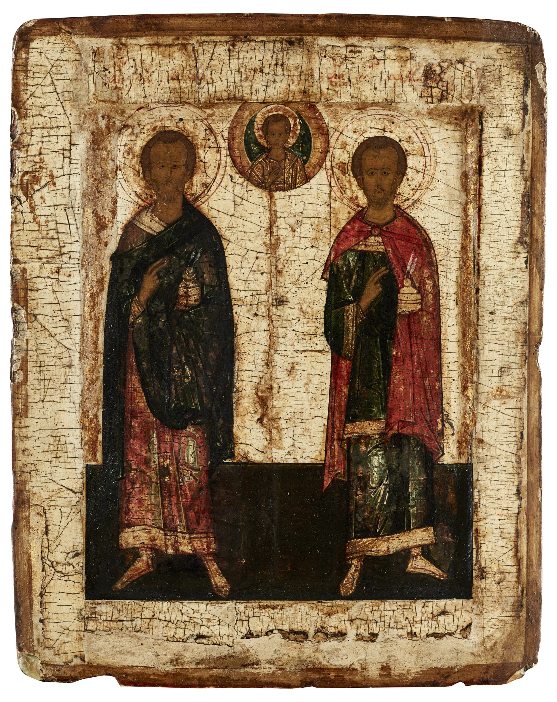 Ikone: Heilige Kosmas und Damian (Ikonen-Museum Recklinghausen CC BY-NC-SA)