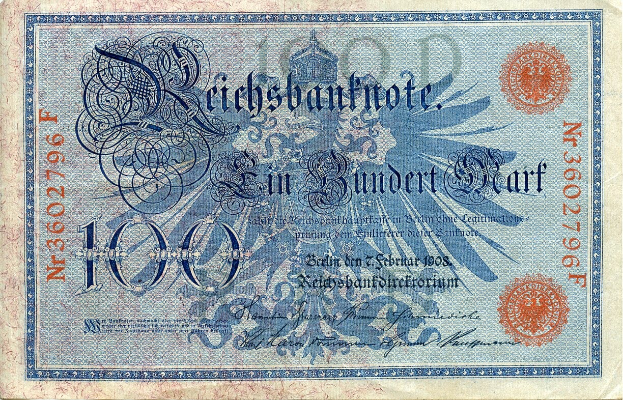 Reichsbanknote 100 Mark (Drilandmuseum CC BY-NC-SA)